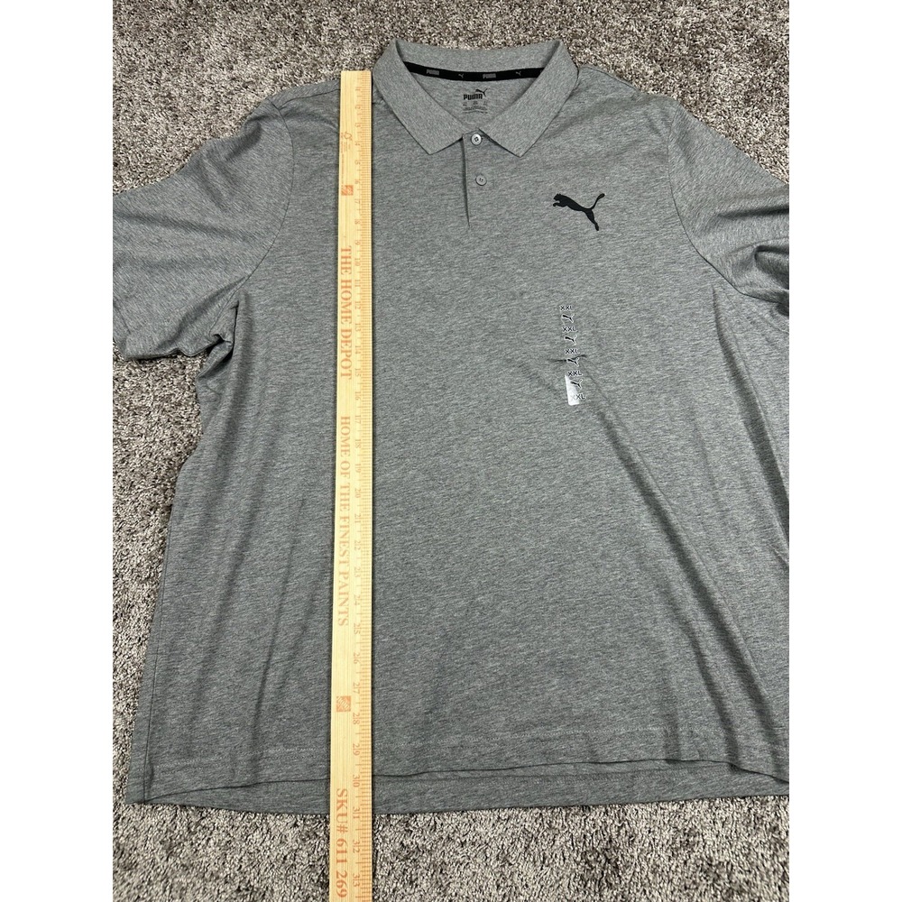 Puma Men's XXL Golf‎ Polo Shirt Gray Heather Short Sleeve Stretch Athletic - Picture 10 of 12